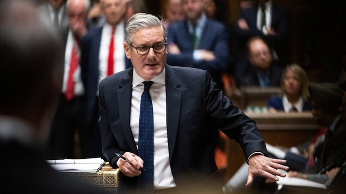 British Prime Minister Keir Starmer speaks at the House of Commons in London.