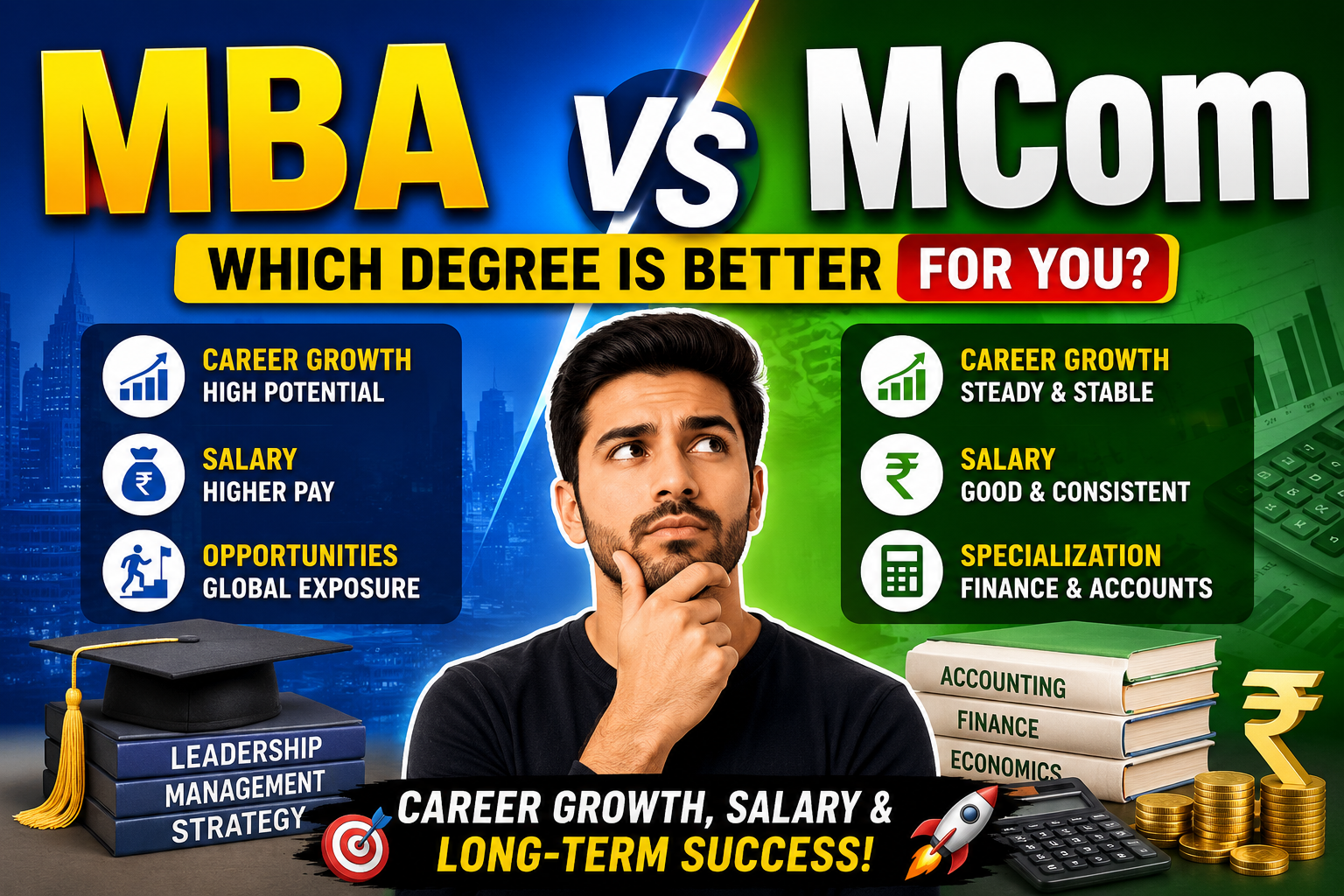 MBA vs MCom: Which Degree Is Better for Career Growth, Salary, and Long-Term Success?