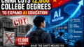 China Cuts 12,000 College Degrees to Expand AI Education: What the Shift Means for the Future of Higher Learning
