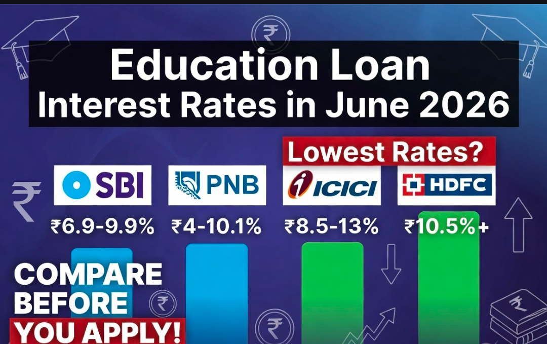 Education Loan Interest Rates June 2026: Compare SBI, PNB, ICICI, HDFC and Other Banks Before You Apply