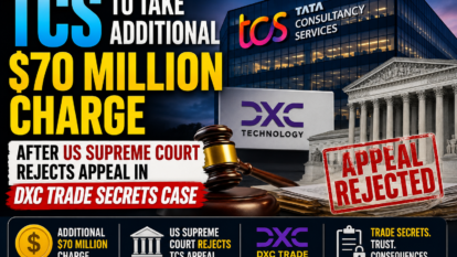 TCS to Take Additional $70 Million Charge After US Supreme Court Rejects Appeal in DXC Trade Secrets Case TCS to Take Additional $70 Million Charge After US Supreme Court Rejects Appeal in DXC Trade Secrets Case