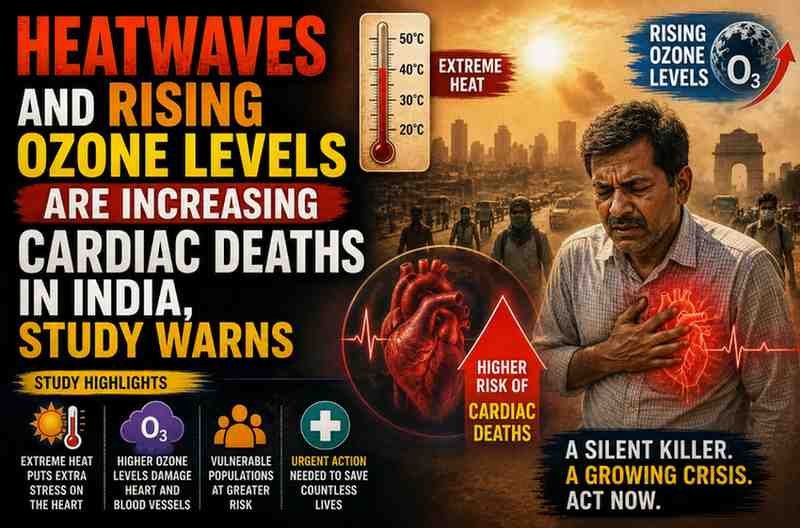 Heatwaves and Rising Ozone Levels Are Increasing Cardiac Deaths in India, Study Warns