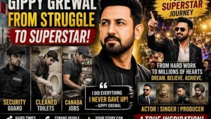 Gippy Grewal struggle story, Gippy Grewal Canada jobs, Gippy Grewal security guard, Gippy Grewal cleaned toilets, Punjabi superstar journey