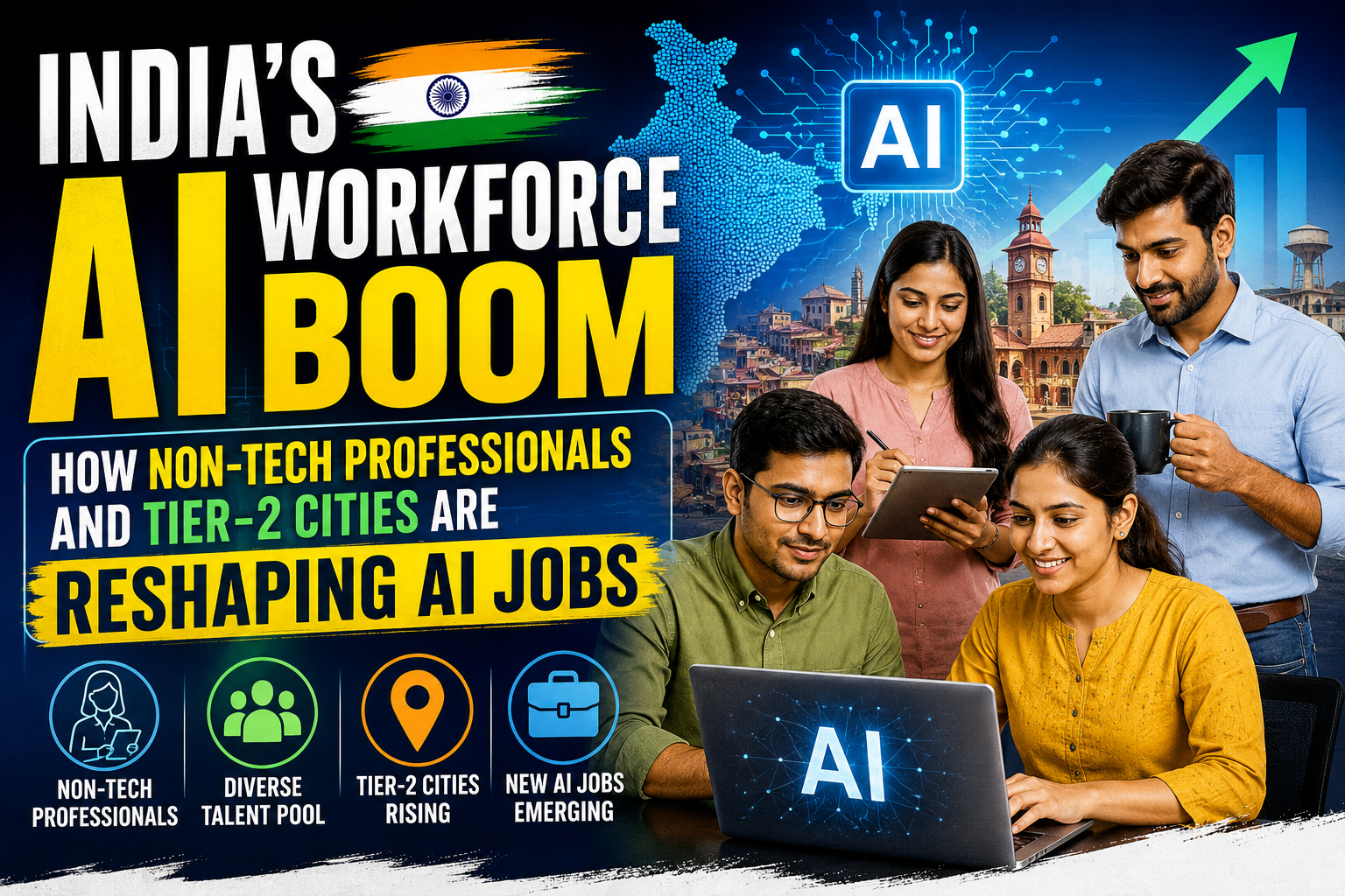 India's AI Workforce Boom: How Non-Tech Professionals and Tier-2 Cities Are Reshaping AI Jobs
