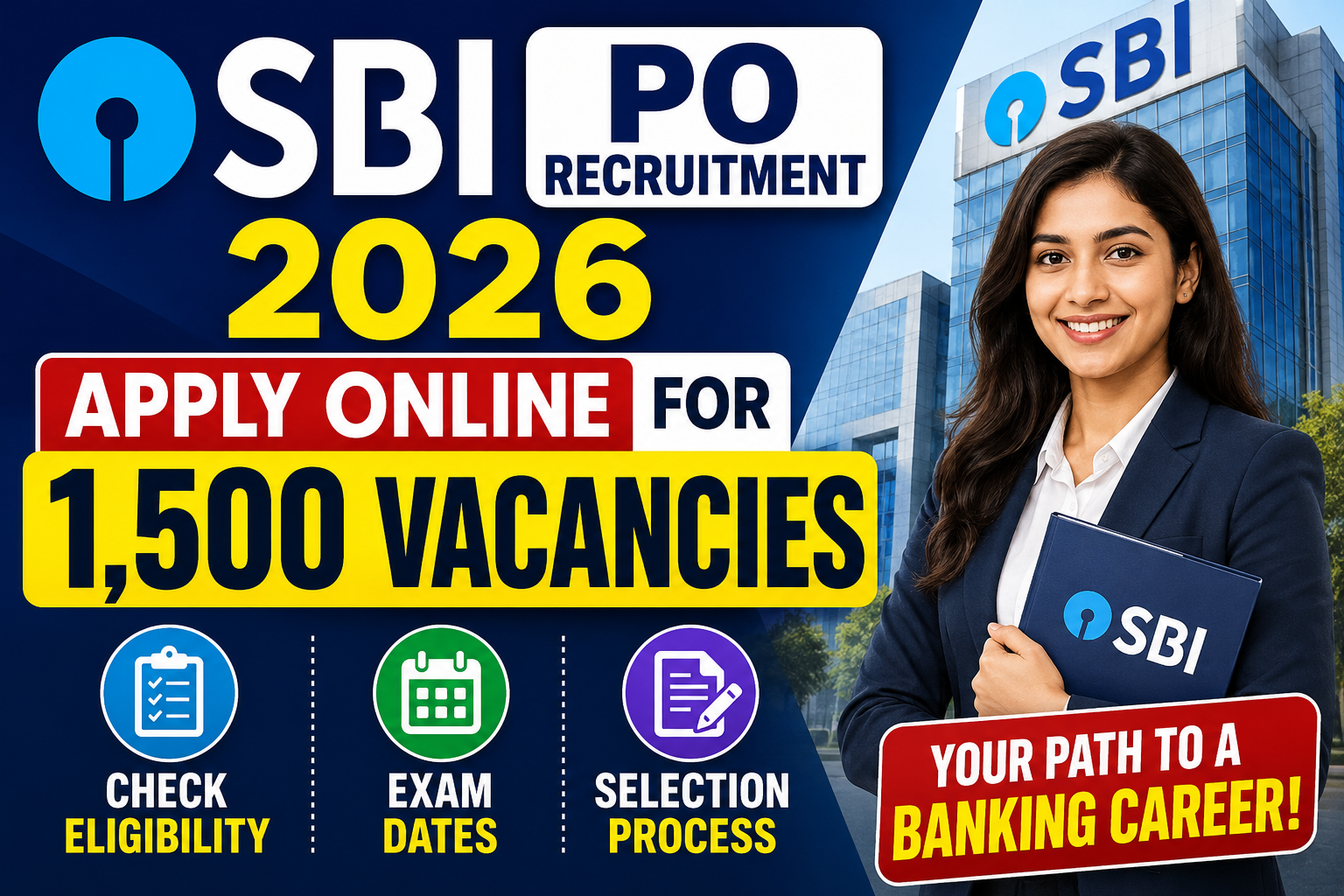 SBI PO Recruitment 2026: Apply Online for 1,500 Vacancies, Check Eligibility, Exam Dates and Selection Process