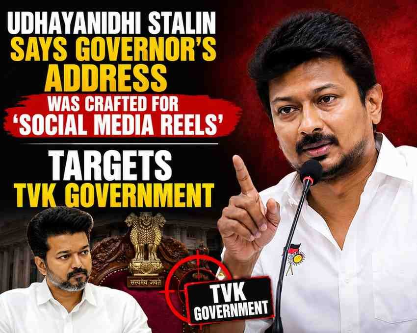 Udhayanidhi Stalin Says Governor’s Address Was Crafted for ‘Social Media Reels,’ Targets TVK Government