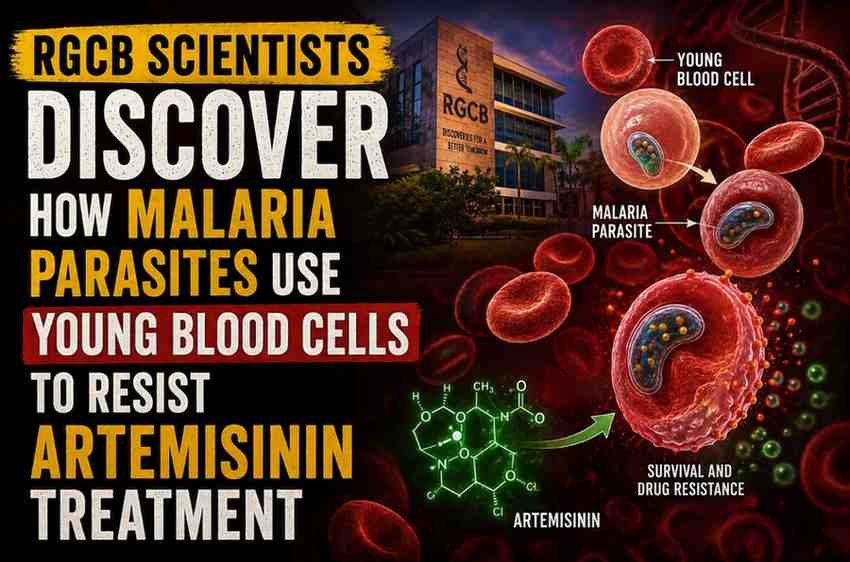 RGCB Scientists Discover How Malaria Parasites Use Young Blood Cells to Resist Artemisinin Treatment