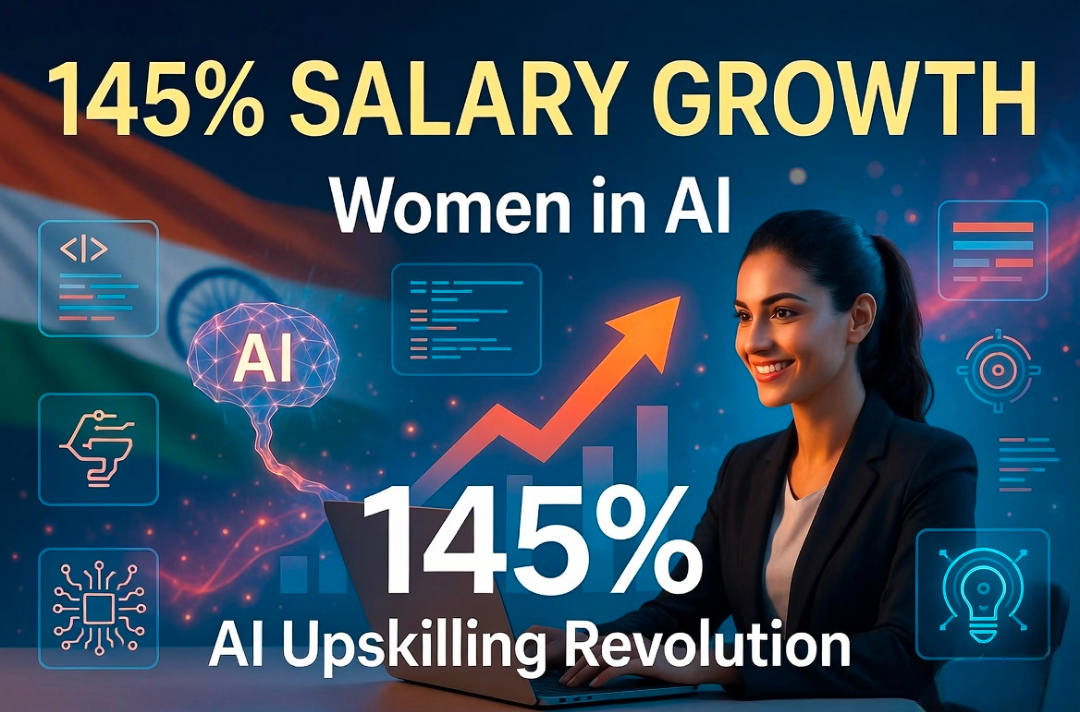 Women in AI Careers See 145% Salary Growth in India: Why AI Upskilling Is Transforming the Future of Work