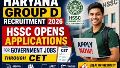 Haryana Group D Recruitment 2026: HSSC Opens Applications for Government Jobs Through CET