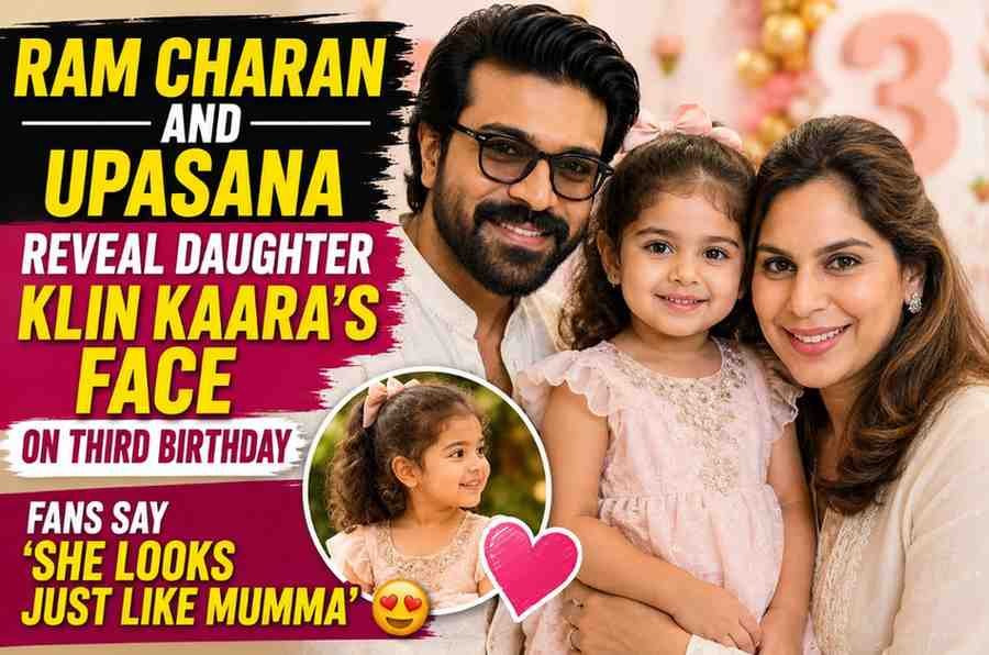 Ram Charan and Upasana Reveal Daughter Klin Kaara’s Face on Third Birthday; Fans Say ‘She Looks Just Like Mumma’
