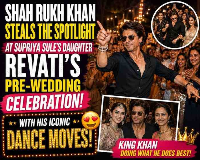 Shah Rukh Khan Steals the Spotlight at Supriya Sule’s Daughter Revati’s Pre-Wedding Celebration with His Iconic Dance Moves