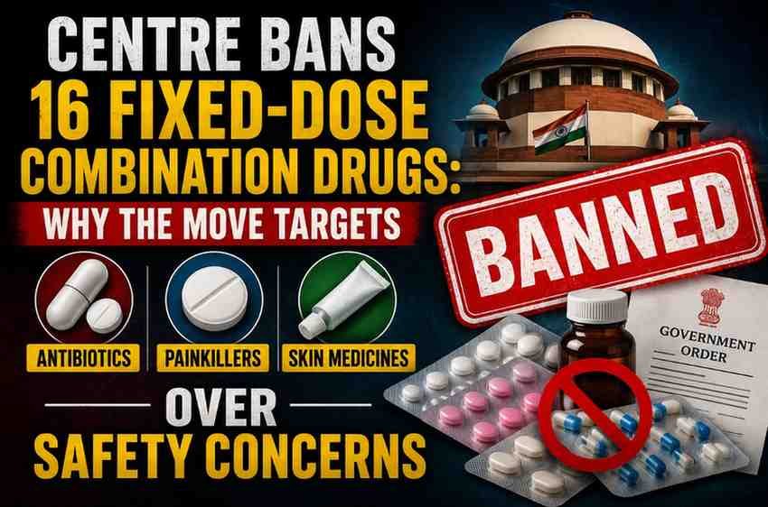 Centre Bans 16 Fixed-Dose Combination Drugs: Why the Move Targets Antibiotics, Painkillers and Skin Medicines Over Safety Concerns