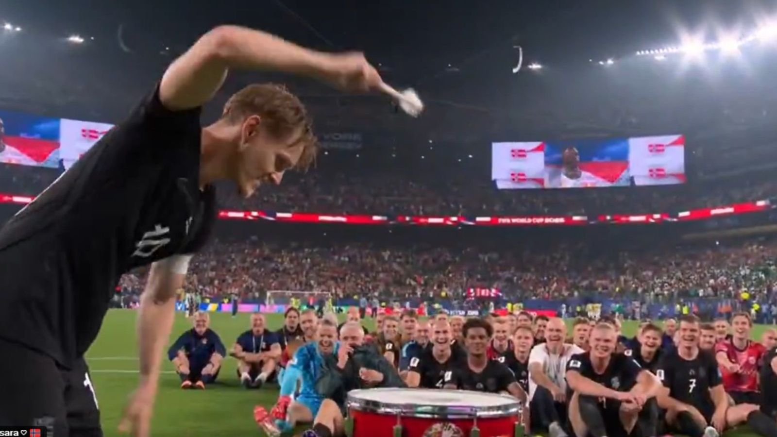 WATCH: Erling Haaland, Martin Ødegaard Lead Norway's Epic Viking Row Celebration After Win Over Senegal