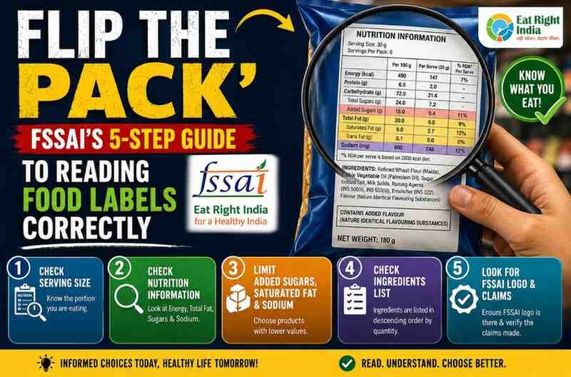 ‘Flip the Pack’: FSSAI’s 5-Step Guide to Reading Food Labels Correctly