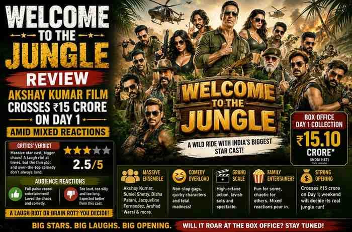 Welcome to the Jungle Review & Box Office Day 1: Akshay Kumar Film Crosses ₹15 Crore Amid Mixed Reactions