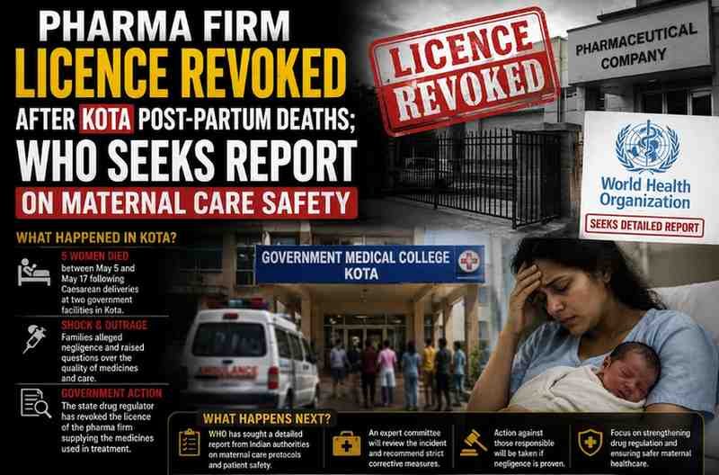 Pharma Firm Licence Revoked After Kota Post-Partum Deaths; WHO Seeks Report on Maternal Care Safety