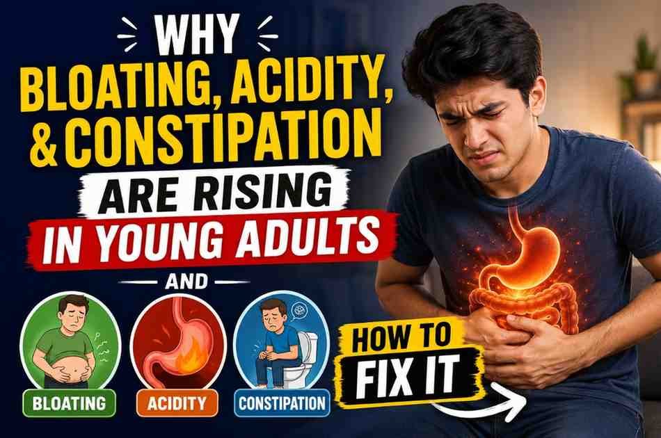 Why Bloating, Acidity, and Constipation Are Rising in Young Adults and How to Fix It