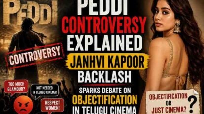 Peddi Controversy Explained: Janhvi Kapoor Backlash Sparks Debate on Objectification in Telugu Cinema Peddi Controversy Explained: Janhvi Kapoor Backlash Sparks Debate on Objectification in Telugu Cinema