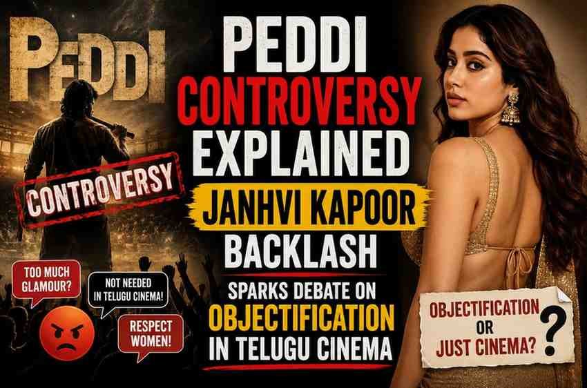 Peddi Controversy Explained: Janhvi Kapoor Backlash Sparks Debate on Objectification in Telugu Cinema