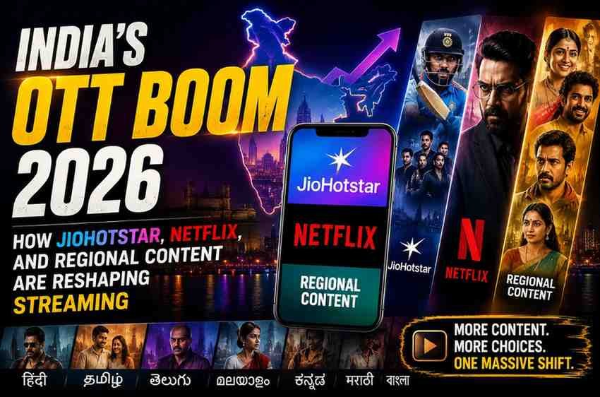 India’s OTT Boom 2026: How JioHotstar, Netflix, and Regional Content Are Reshaping Streaming