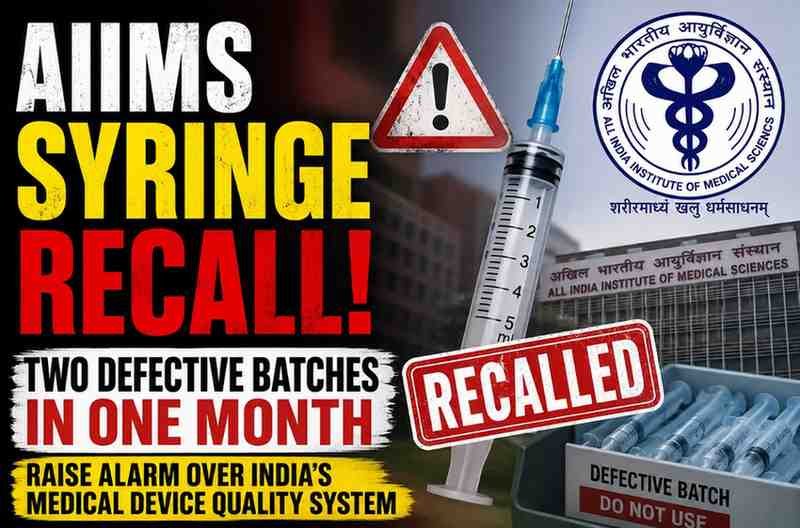 AIIMS Syringe Recall: Two Defective Batches in One Month Raise Alarm Over India's Medical Device Quality System