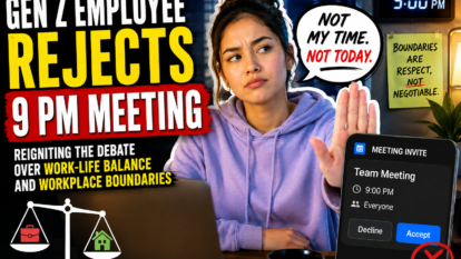 Gen Z Employee Rejects 9 PM Meeting, Reigniting the Debate Over Work-Life Balance and Workplace Boundaries