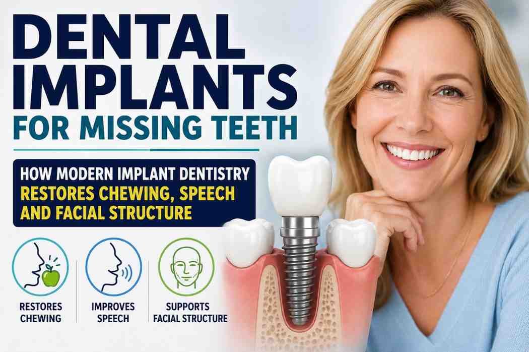 Dental Implants for Missing Teeth: How Modern Implant Dentistry Restores Chewing, Speech and Facial Structure
