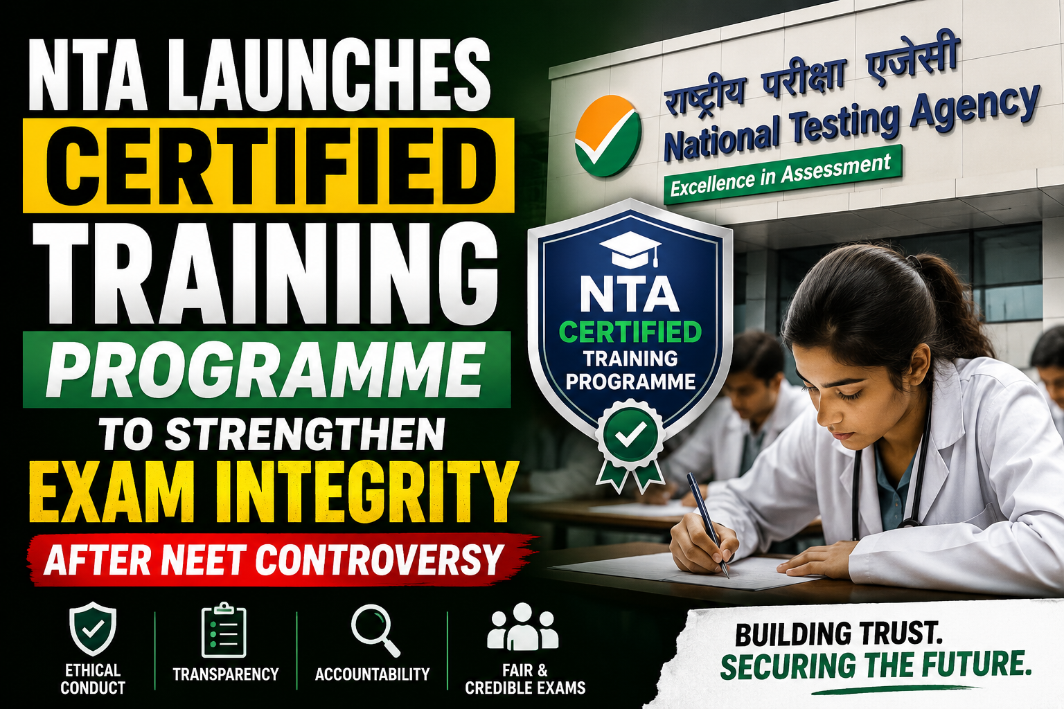 NTA Launches Certified Training Programme to Strengthen Exam Integrity After NEET Controversy
