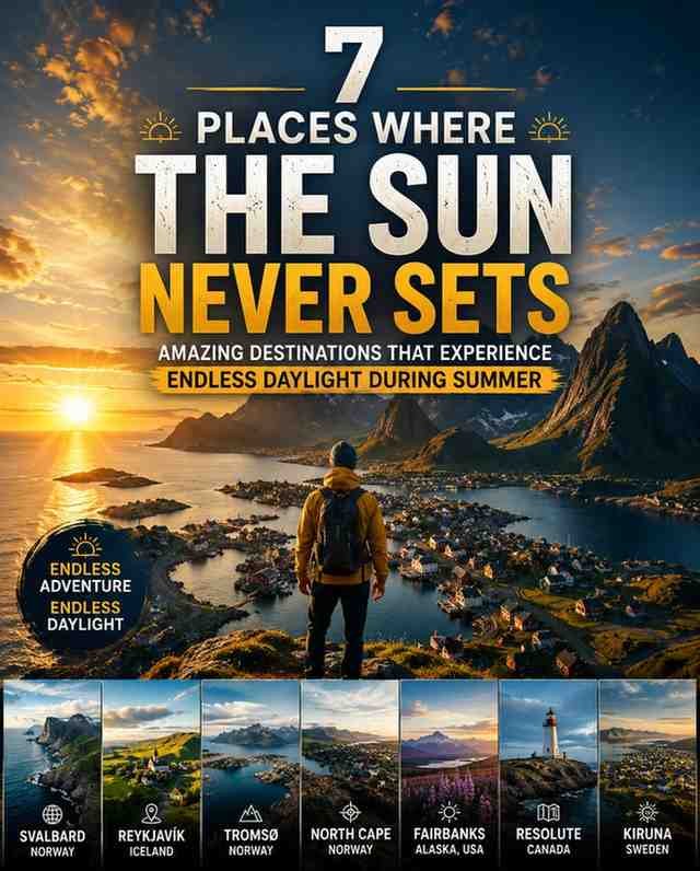7 Places Where the Sun Never Sets: Amazing Destinations That Experience Endless Daylight During Summer