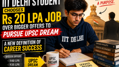 IIT Delhi Student Chooses Rs 20 LPA Job Over Bigger Offers to Pursue UPSC Dream: A New Definition of Career Success