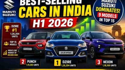Best-Selling Cars in India H1 2026: Maruti Suzuki Dominates With 9 Models in Top 15