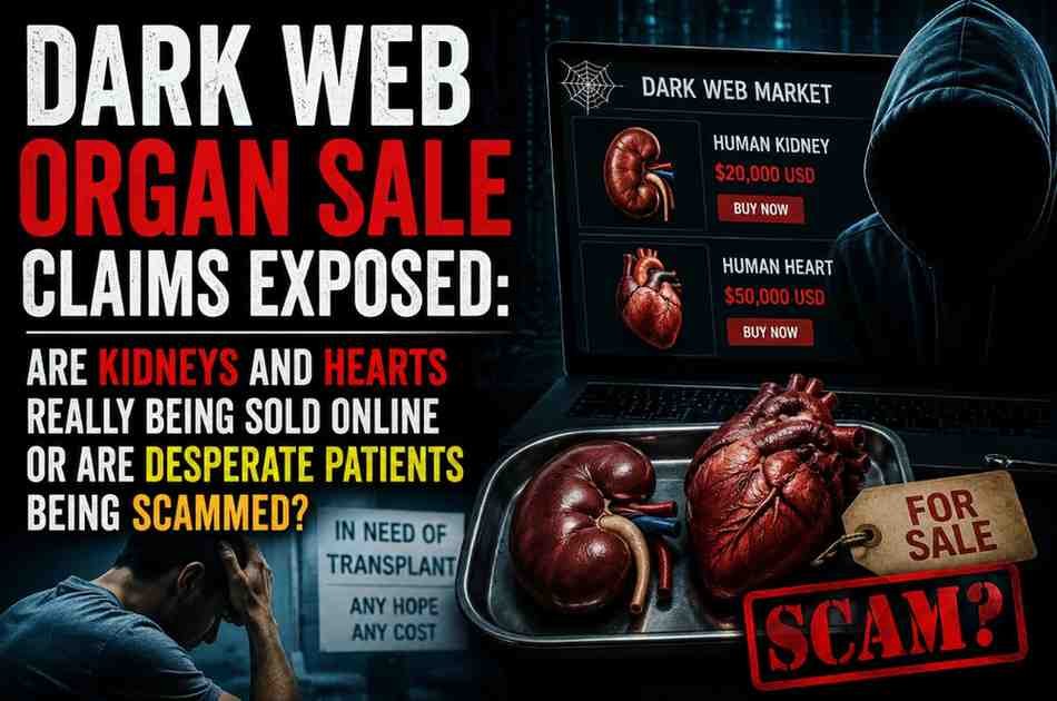 Dark Web Organ Sale Claims Exposed: Are Kidneys and Hearts Really Being Sold Online or Are Desperate Patients Being Scammed?