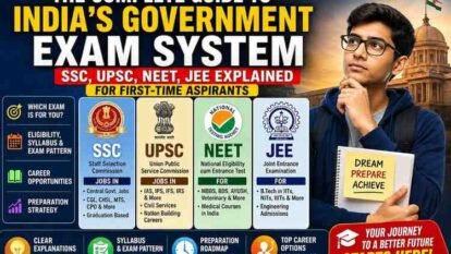 The Complete Guide to India's Government Exam System: SSC, UPSC, NEET, JEE Explained for First-Time Aspirants The Complete Guide to India's Government Exam System: SSC, UPSC, NEET, JEE Explained for First-Time Aspirants