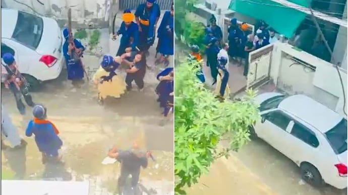 Nihang sikhs were involved in an altercation between two groups over a property in Patiala.