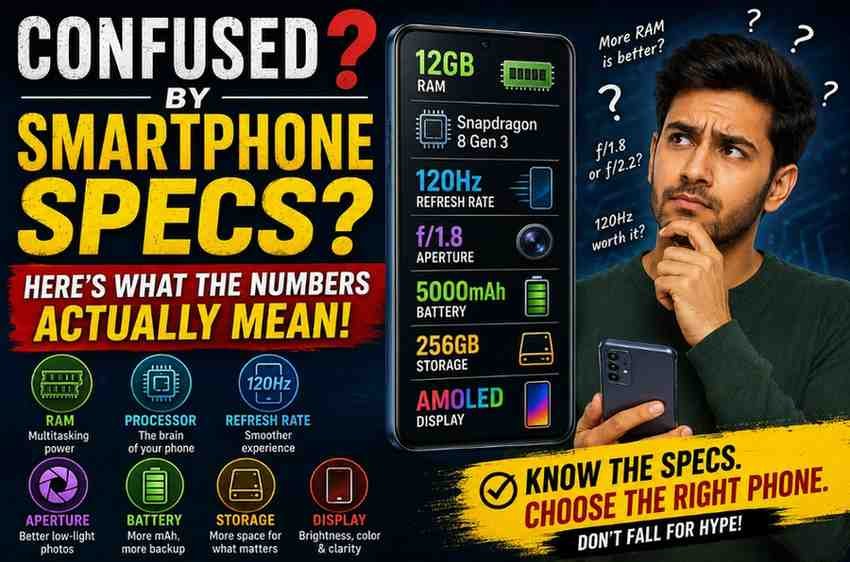 How to Read a Smartphone Spec Sheet: What RAM, Refresh Rate, and Aperture Numbers Actually Mean