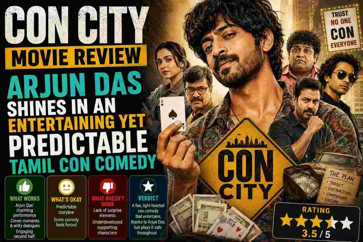 Con City Movie Review: Arjun Das Shines in an Entertaining Yet Predictable Tamil Con Comedy