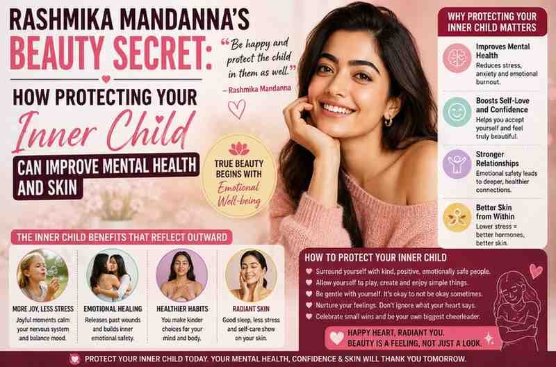 Rashmika Mandanna’s Beauty Secret: How Protecting Your Inner Child Can Improve Mental Health and Skin