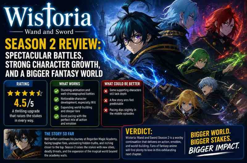 Wistoria: Wand and Sword Season 2 Review: Spectacular Battles, Strong Character Growth, and a Bigger Fantasy World