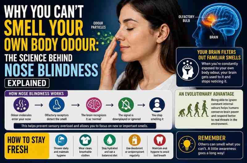 Why You Can't Smell Your Own Body Odour: The Science Behind Nose Blindness Explained