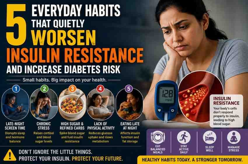 5 Everyday Habits That Quietly Worsen Insulin Resistance and Increase Diabetes Risk