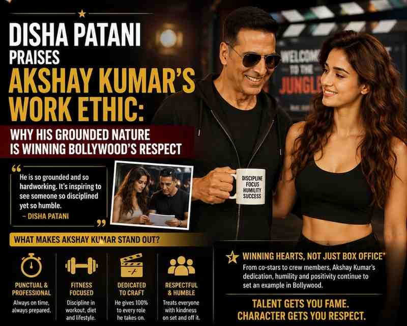 Disha Patani Praises Akshay Kumar's Work Ethic: Why His Grounded Nature Is Winning Bollywood's Respect