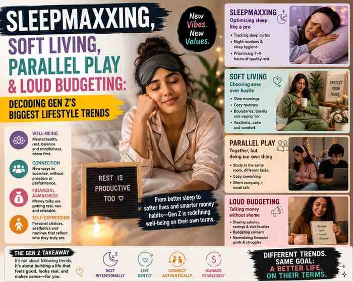 Sleepmaxxing, Soft Living, Parallel Play & Loud Budgeting: Decoding Gen Z's Biggest Lifestyle Trends