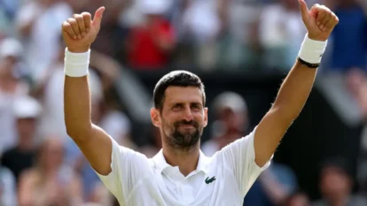 Novak Djokovic Breaks Roger Federer's Wimbledon Record and Marches Into Quarter-Finals in Historic Victory Novak Djokovic Breaks Roger Federer's Wimbledon Record and Marches Into Quarter-Finals in Historic Victory