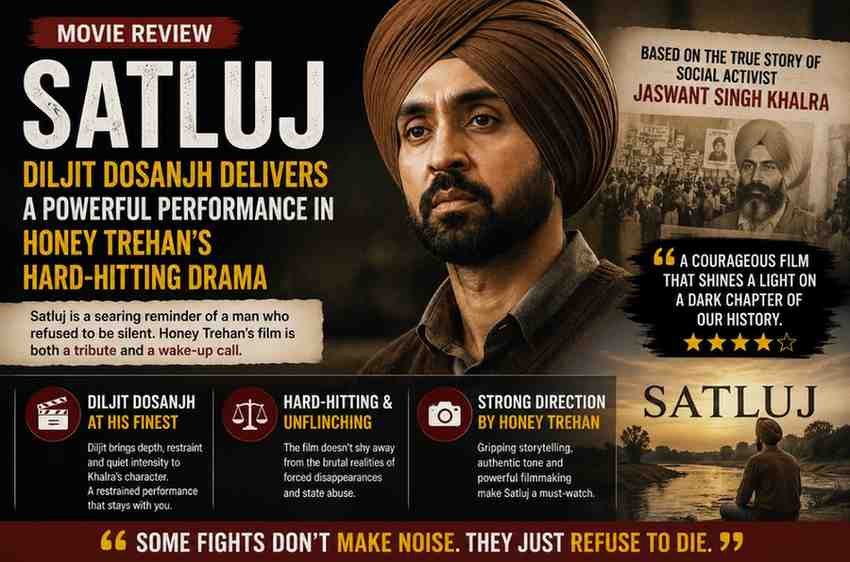 Satluj Movie Review: Diljit Dosanjh Delivers a Powerful Performance in Honey Trehan's Hard-Hitting Drama