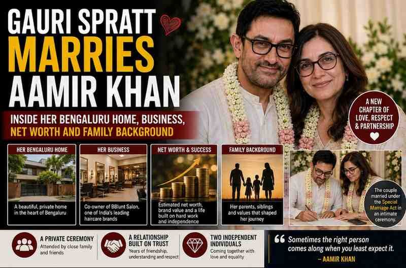Gauri Spratt Marries Aamir Khan: Inside Her Bengaluru Home, Business, Net Worth and Family Background