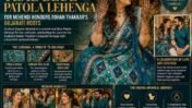 Bride-To-Be Anshula Kapoor’s Teal Blue Patola Lehenga For Mehendi Honours Groom Rohan Thakkar’s Gujarati Roots