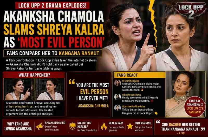 Akanksha Chamola Slams Shreya Kalra as 'Most Evil Person' in Lock Upp 2, Fans Compare Her to Kangana Ranaut