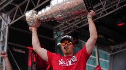 Frederik Andersen Brings Stanley Cup to Legoland Denmark Before Edmonton Oilers Move Frederik Andersen Brings Stanley Cup to Legoland Denmark Before Edmonton Oilers Move