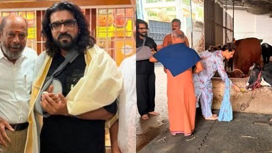 Ram Charan Visits Coimbatore Temple After Wrist Surgery: Actor Seeks Blessings with Upasana Konidela