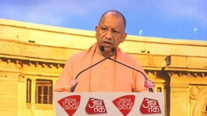 Uttar Pradesh Chief Minister Yogi Adityanath at Panchayat Aajtak Uttar Pradesh Chief Minister Yogi Adityanath at Panchayat Aajtak